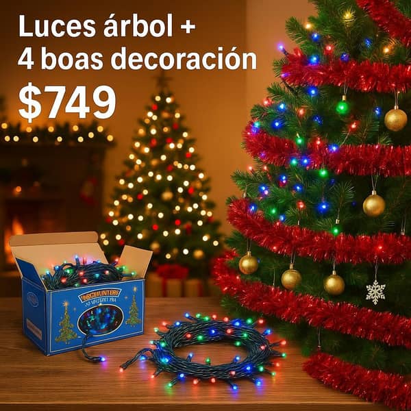 Luces Arbol + 4 Boas 